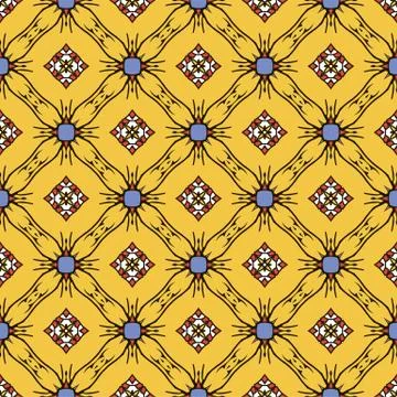 Abstract seamless pattern of yellow color for wallpaper and background vector Illustration