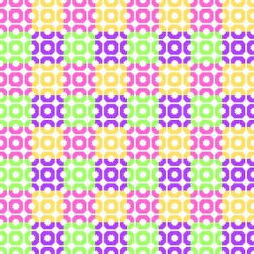 Abstract seamless pattern of yellow, green, pink squares Stock Illustration