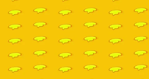 Abstract Seamless Pattern of Yellow Speech Bubbles on Orange Background Stock Footage 309892659