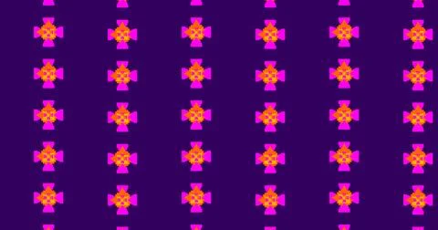 Abstract Seamless Pattern of Yellow Speech Bubbles on Orange Background 스톡 일러스트