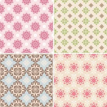 Abstract seamless patterns Stock Illustration