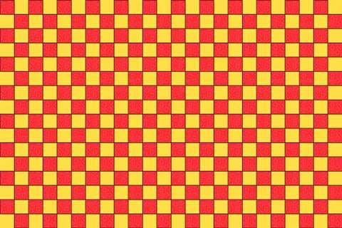 Abstract seamless patterns with red and yellow squares Stock Illustration