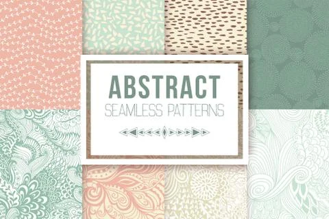 Abstract seamless patterns se vector textures イラスト素材