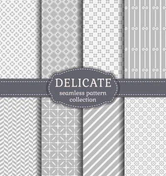 Abstract seamless patterns. Vector set. Illustrazione stock