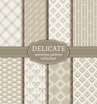 Abstract seamless patterns. Vector set. イラスト素材