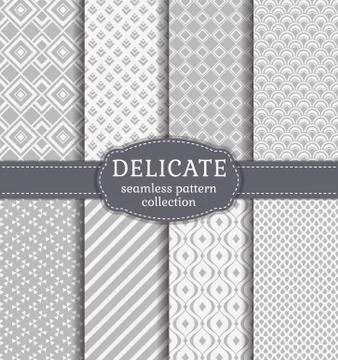 Abstract seamless patterns. Vector set. Stockillustratie