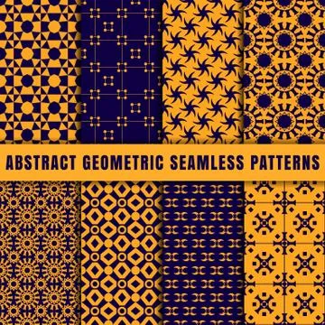Abstract seamless patterns. Vector set. イラスト素材