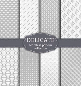 Abstract seamless patterns. Vector set. 스톡 일러스트