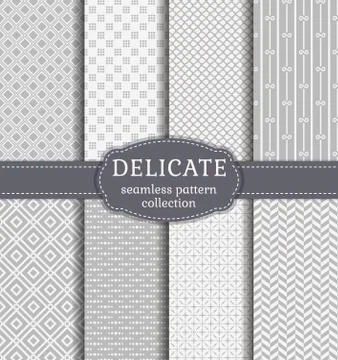 Abstract seamless patterns. Vector set. イラスト素材