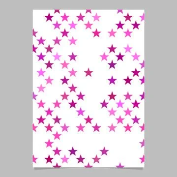 Abstract seamless pentagram star pattern flyer template Ilustração Stock