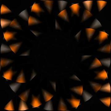 Abstract seamless pinwheel pattern dark brown gray orange Stock Illustration