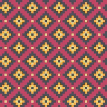 Abstract seamless pixel pattern Stock Illustration