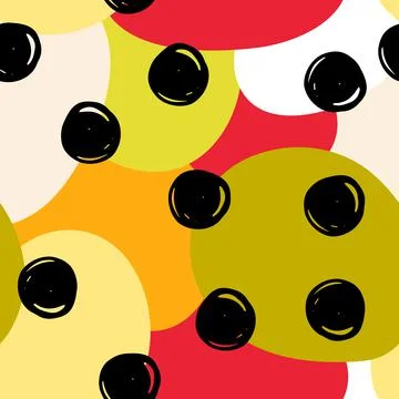 Abstract seamless polka dot pattern Illustrazione stock