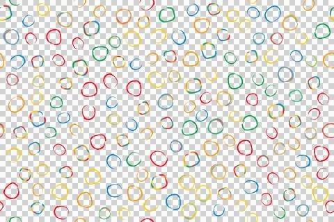 Abstract seamless print pattern with multicolored circles-doodles painted w.. Foto stock