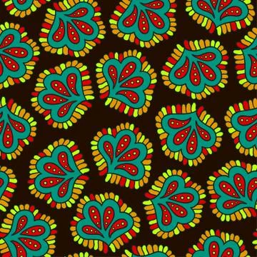 Abstract seamless psychedelic pattern Stock Illustration