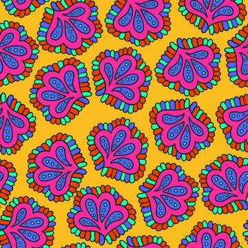 Abstract seamless psychedelic pattern Illustrazione stock