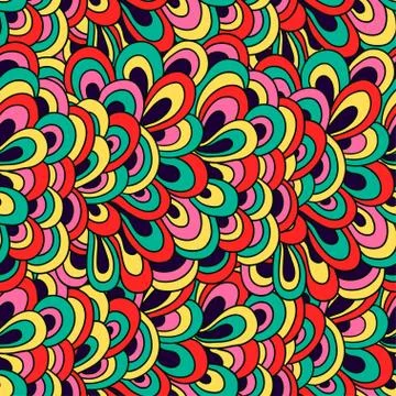 Abstract seamless psychedelic pattern Stock Illustration