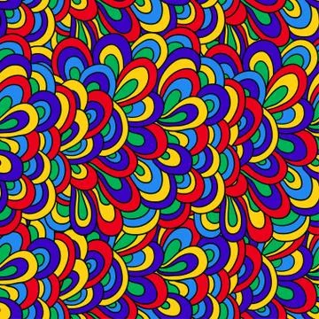 Abstract seamless psychedelic pattern Illustrazione stock