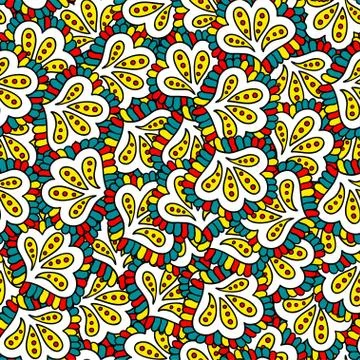 Abstract seamless psychedelic pattern Illustrazione stock