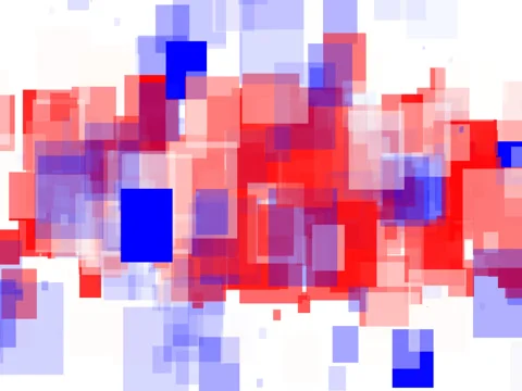 Abstract seamless red, white and blue bokeh squares light background Stock Footage 71448409