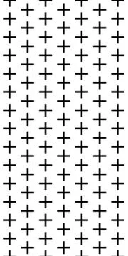 Abstract seamless repeat pattern with cross shapes in black and white. Illustrazione stock