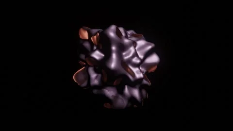 Abstract Seamless Rotating 360 Animation Loop Of 3D Render Metallic Object. Stock Footage 137690495