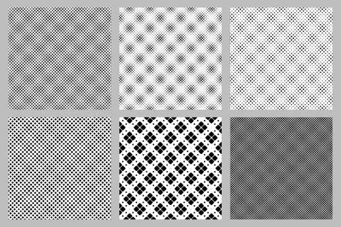 Abstract seamless rounded diagonal square pattern background set イラスト素材