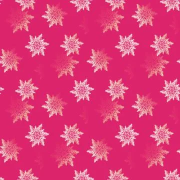 Abstract seamless snowflakes pattern white light brown red violet blurr Stock-Illustration