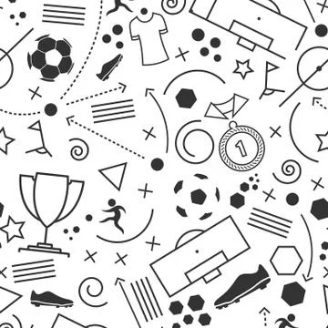 Abstract seamless soccer wallpaper pattern Stock Illustration