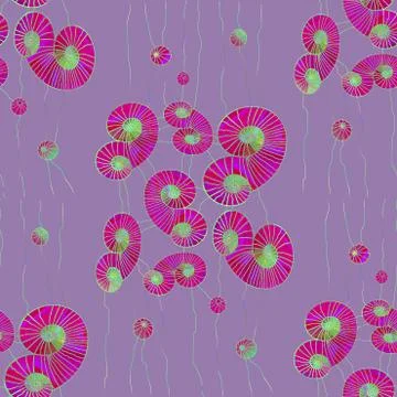 Abstract seamless spiral pattern red violet purple light green Stock Illustration