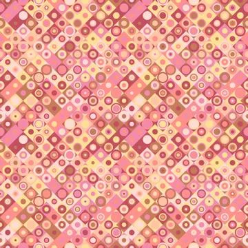 Abstract seamless square and circle pattern background Illustrazione stock