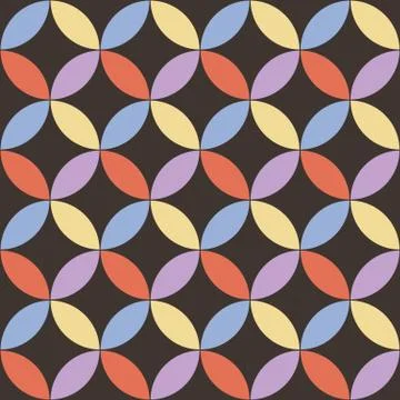 Abstract seamless star geometric pattern like leaves and flowers Stock Illustration