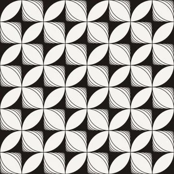 Abstract seamless stripe geometric pattern like leaves and flowers Illustrazione stock
