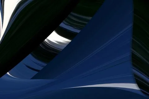 Abstract seamless striped pattern with blue, white and black swirling flows Stock Illustration