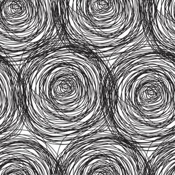 Abstract seamless texture with circle abstract background, Illustrazione stock