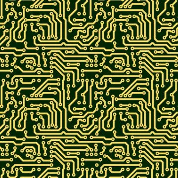 Abstract seamless texture - circuit board Stock Illustration