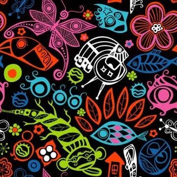 Abstract seamless texture, colorful endless pattern Stock Illustration