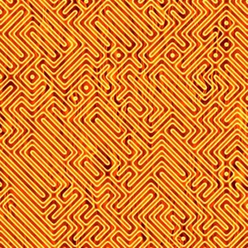 Abstract seamless texture made of fire Labyrinth wall pattern Stock Illustration