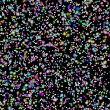 Abstract seamless texture of multicolored dots on a black background Stock Illustration