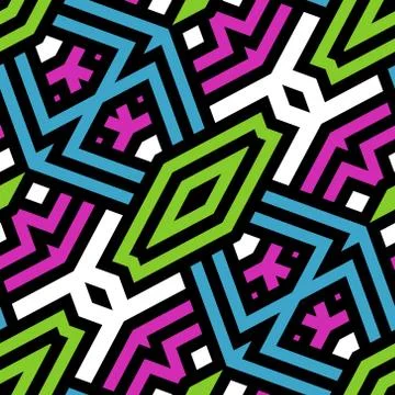 Abstract seamless texture or background with black lines Stock Illustration