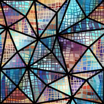 Abstract seamless triangle pattern. Illustrazione stock