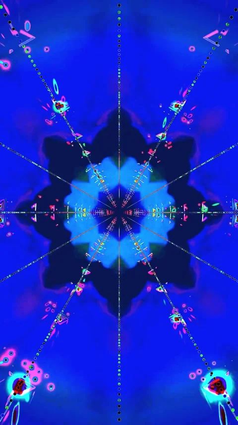 Abstract Seamless Tunnel vj Loop Screensaver Background in Dark Blue with N.. Stock Footage 321573176