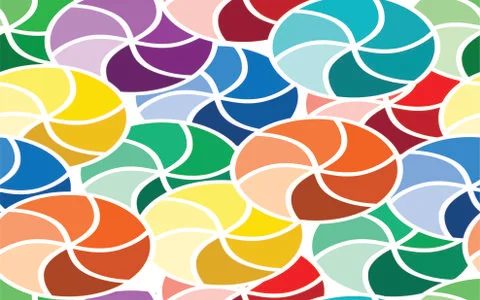 Abstract seamless umbrellas pattern background Illustrazione stock