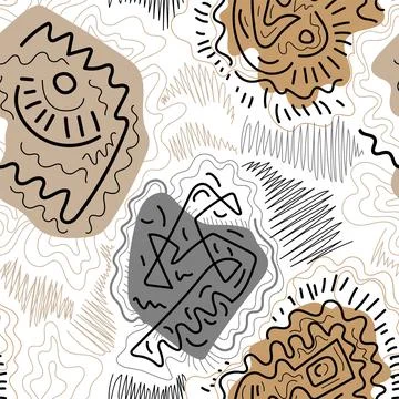 Abstract seamless unusual decorative vector pattern Stock-Illustration