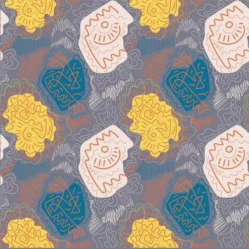 Abstract seamless unusual decorative vector pattern Illustrazione stock