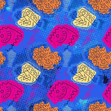 Abstract seamless unusual decorative vector pattern Stock Illustration