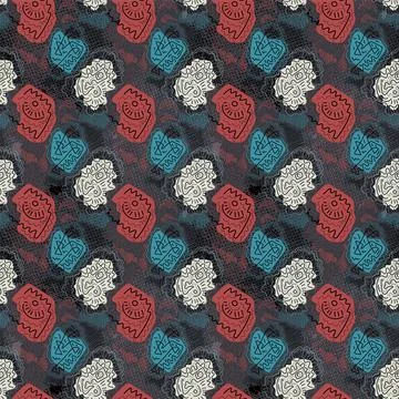 Abstract seamless unusual decorative vector pattern Stock Illustration