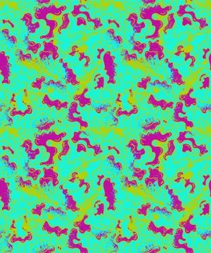 Abstract seamless urban pattern with wave hand draw shapes Stock Illustration