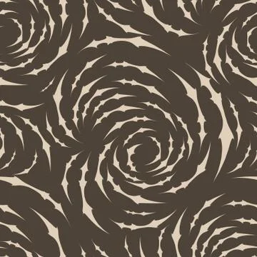 Abstract seamless vector background brown arrows arc pattern. Stock Illustration