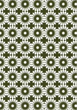 Abstract Seamless Vector Background with White and Green Repeat Pattern 스톡 일러스트